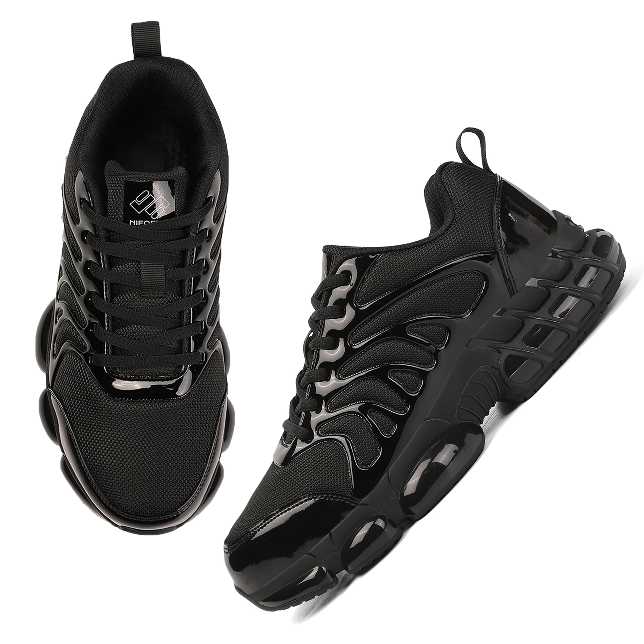 thumbnail video image 2 of NIFOFISE Zapatos para Hombre Zapatos de Seguridad Resistentes a Perforaciones con Cordones, Punta Redonda, Negro, Mujer 12 / Hombre 10.5, 2 of 6
