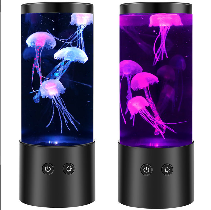 thumbnail video image 2 of EUWBSSR Lámpara LED de Medusas con 7 Colores Cambiantes, Luz Nocturna de Medusas, Lámpara de Acuario de Medusas de Fantasía, Luces Decorativas de Medusas para Tanque, 9.06 X 3.54in, 2 of 12