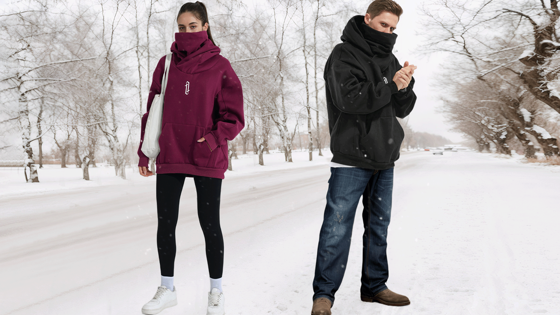thumbnail video image 2 of HISITOSA Sudadera con Capucha de Forro Polar de Manga Larga para Hombre, Ligera, de Uso Tecnológico, Suéter de Algodón Suave, Unisex, Casual, 2 of 8