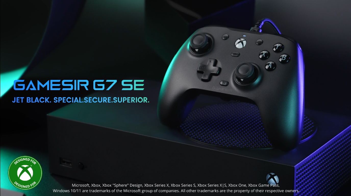 thumbnail video image 2 of GameSir G7 SE Control con Cable para Xbox Series X/S, Xbox One y Windows 10/11, Gamepad para Juegos Plug and Play con Joysticks de Efecto Hall/gatillo Hall, Conector de Audio de 3.5mm - Negro, 2 of 2