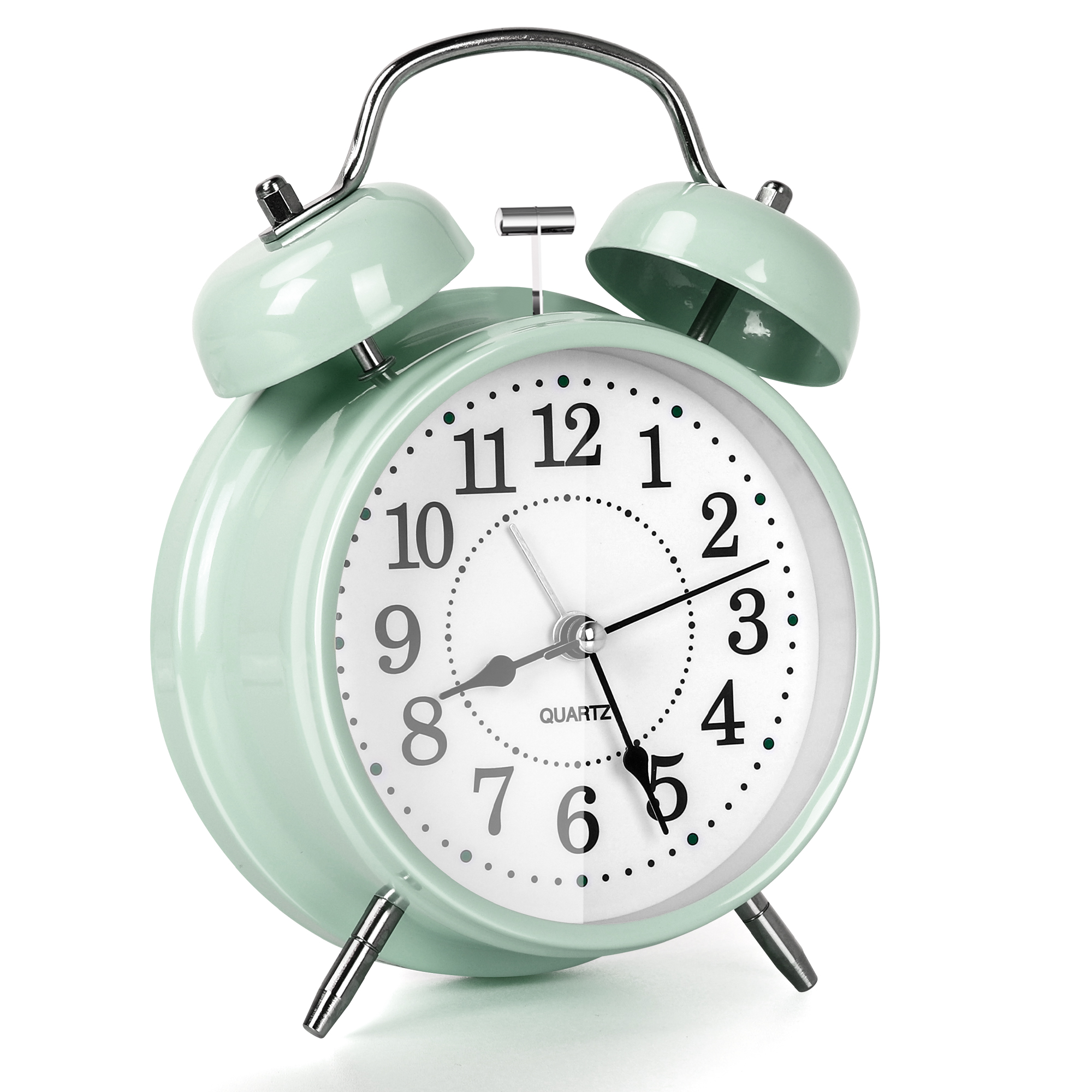 thumbnail video image 2 of Reloj Despertador Súper Ruidoso para Personas Que Duermen con Mucho Espíritu, Reloj Despertador de 4 Pulgadas con Doble Campana y Luz de Fondo, Silencioso sin Tictac y Esfera Luminosa, Relojes Desper, 2 of 8