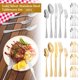 thumbnail video image 2 of Juego de 20 Pzas Floral Silverware Incluyendo Tenedor Cuchara y Cuchillo Juego de Cubiertos de Acero Inoxidable Juego de Cubiertos Vintage Juego de Utensilios Pulidos con Espejo para Cocina Apto para, 2 of 12