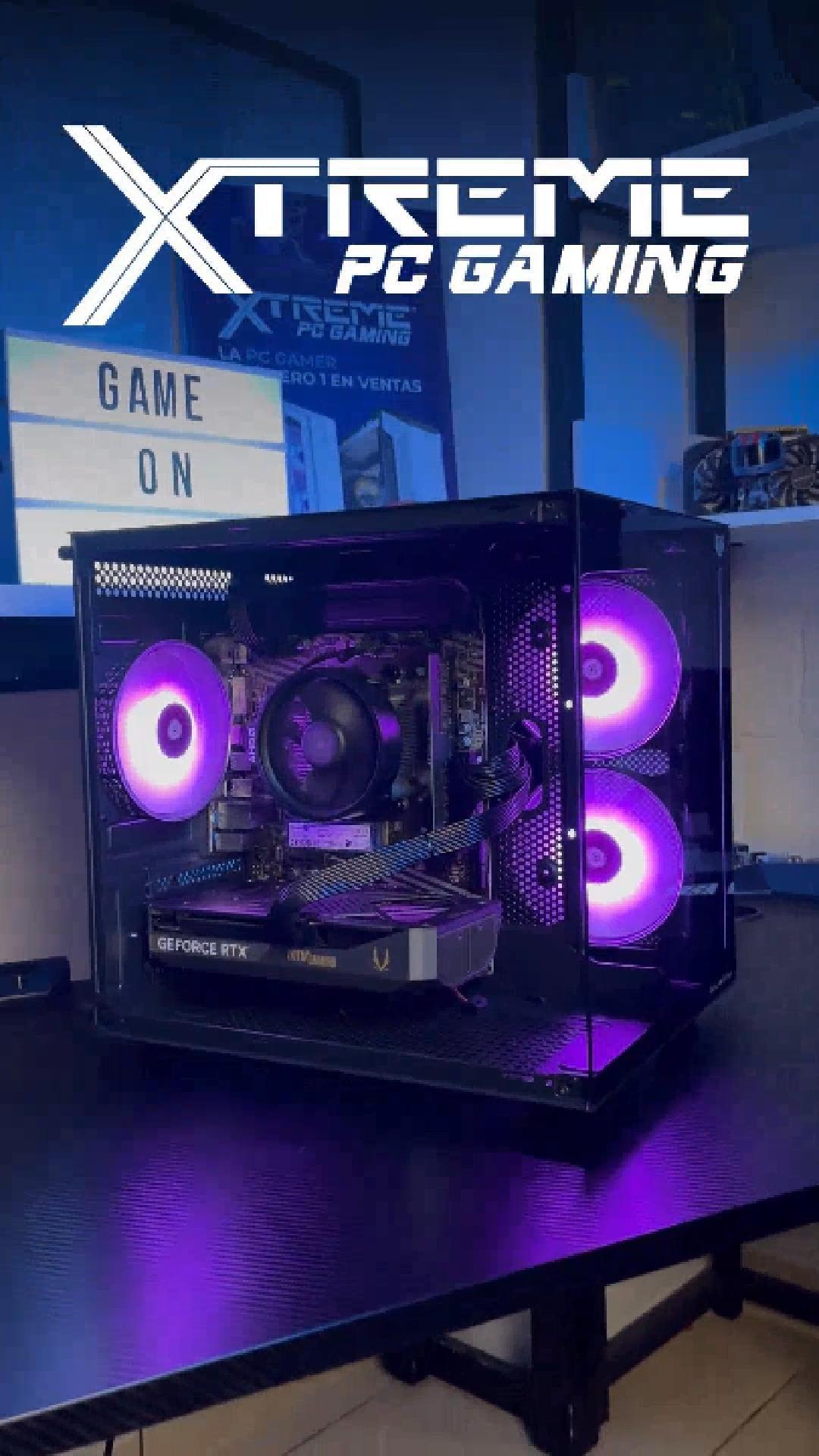 thumbnail video image 2 of PC Gamer Completa Xtreme PC Gaming NVIDIA GeForce RTX 5060 AMD Ryzen 7 5700 32GB SSD 1TB Monitor 27 165Hz WIFI Black gaming 1080p, estudios y multitarea, 2 of 7